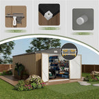 Devoko 10x14 FT Outdoor Storage Shed, Large Metal Storage Sheds - Image 5