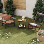 Outdoor Side Table with Storage, 2-Tier Patio End Tables Weather Resistant - Image 7