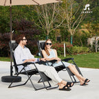JEAREY Oversized Padded Zero Gravity Chairs, Folding Lounge Chair Outdoor Patio - Image 8