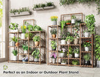 EnHomee Plant Stand Indoor Large Plant Stand Outdoor 5 Tiers Wood Tiered Plants - Image 4