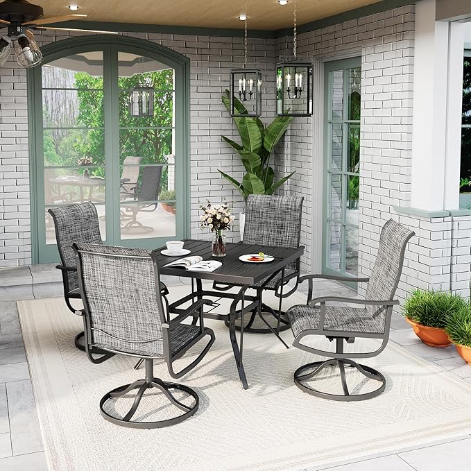 5-Piece Outdoor Dining Set, Patio Furniture Set - Image 4