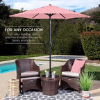 Best Choice Products 7.5ft Heavy-Duty Round Outdoor Market Table Patio Umbrella - Image 3