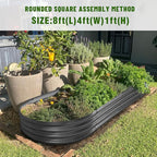 Land Guard 8×4×1 ft Galvanized Raised Garden Bed Kit，Raised Garden Boxes Outdoor - Image 6