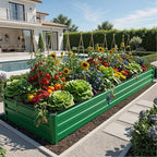 YITAHOME 12x4x1ft 2pcs Large Raised Garden Bed Kit, Galvanized Metal Planter Box - Image 2