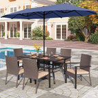 PHI VILLA 7 Pieces Patio Dining Set - Image 7