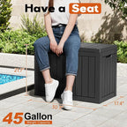 Outdoor Storage Box, Resin Deck Boxes Indoor and outdoor, Waterproof Storage - Image 2