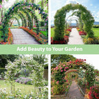 RUBFAC 94" Garden Arch Trellis for Climbing Plants Outdoor, Metal Arch Frame - Image 7