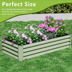 2PCS 4x2x1FT Galvanized Raised Garden Bed, Galvanized Planter Raised Garden - Image 5