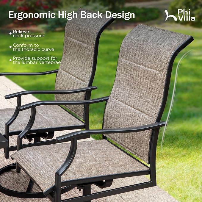 PHI VILLA 9 Pcs Patio Dining Set - Image 5