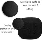BIRDROCK HOME Outdoor Pouf Ottoman | Hand Woven Waterproof Foot Stool - Image 8