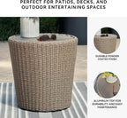 Signature Design by Ashley Danson Bohemian Outdoor End Table, Light Brown - Image 5