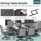 7-Piece Outdoor Dining Set, Patio Furniture Set - Image 6