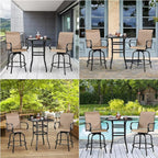 Yaheetech Patio Bar Table Tempered Glass, Height High Top Outdoor Pub Height - Image 8