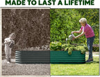 9-in-1 Galvanized Steel Raised Garden Bed // 8×2×1.5 ft Modular Planter - Image 4