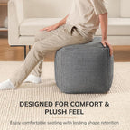 Anji Mountain 100% Handmade & Handcrafted Comfortable Home Décor Pouf Ottoman - Image 5