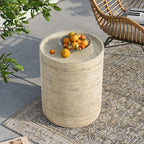 SUNBURY Outdoor Side Tables for Patio, Small Concrete Accent End Table - Image 2