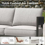 Grand patio 6-Piece Outdoor Furniture Set, 7 Seats Wicker Sofa Conversation Set - Image 5