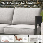 Grand patio 5-Piece Outdoor Furniture Set, 5 Seats Wicker Sofa Conversation Set - Image 5