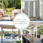 Elrene Home Fashions Matine Weatherproof Tab-Top Indoor/Outdoor Solid Color - Image 3