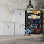 EHHLY Heavy Duty Tall Storage Cabinet Outdoor Weatherproof, 28 Cuft Garage - Image 5