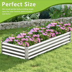 2PCS 8x2x1FT Galvanized Raised Garden Bed, Galvanized Planter Raised Garden - Image 5
