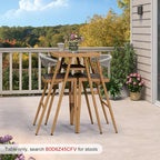 PURPLE LEAF Outdoor Bar Height Table Aluminum Patio High Bar Stools Pub Dining - Image 8