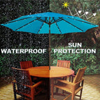 Blissun 9 ft Solar Umbrella, 32 LED Lighted Patio Umbrella, Table Market - Image 5
