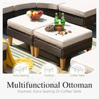 Sophia & William Half-Moon Outdoor Patio Furniture Set 8 Piece Large & High - Image 5