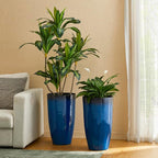 Glitzhome 23.5" H Oversized Tall Round Tapered Planter, Plastic Flower Pots - Image 4