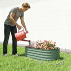 Outsunny 3.5' x 2' x 1' Galvanized Raised Garden Bed Kit, Outdoor Metal - Image 7