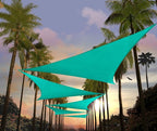 Amgo Custom Size 10' x 10' x 10' Turquoise Triangle Sun Shade Sail UPF50+ by Amgo