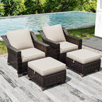 Joyside Wicker Patio Furniture Sets, 4 Pieces Upgraded Large Size Outdoor - Image 6