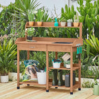 Yaheetech Potting Bench Outdoor Garden Work Bench Station Planting Solid Wood - Image 2