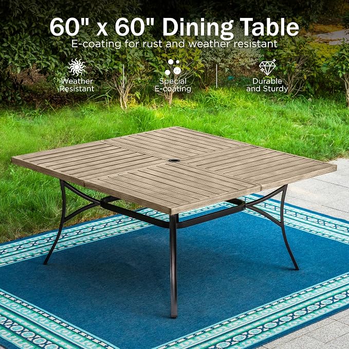 PHI VILLA 9 Pieces Outdoor Dining Set - Image 4