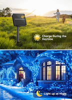 Minetom Solar String Lights for Outside, 33Ft 100 LED Outdoor Solar Fairy Lights - Image 2