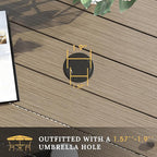 VICLLAX 5 Pieces Patio Dining Set, Outdoor Furniture Set Includes 1 Square - Image 5