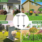 Tellingyou 2 Pack Adjustable Outdoor Flower Pot Stand, Metal Outdoor Plant - Image 8