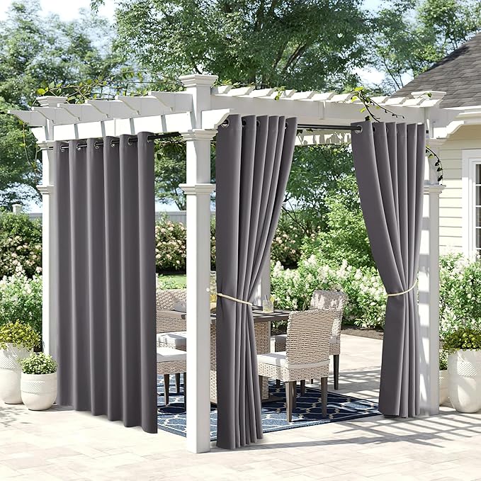 NICETOWN 2 Panels Extra Wide Outdoor Curtains by NICETOWN
