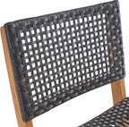 Christopher Knight Home Polaris Outdoor Acacia Wood and Wicker 5 Piece - Image 9