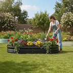 WORKPRO 2PK 8x4x1ft Outdoor Galvanized Raised Garden Bed, Easy Assembly Planter - Image 8