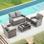 HOMREST 6 Pieces Outdoor Patio Furniture Set - Image 2