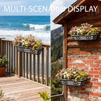 4 Pack 24 Inch Railing Boxes Planter - Image 8