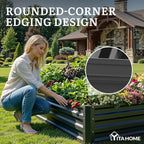 YITAHOME 72x36x12 in 2pcs Galvanized Raised Garden Bed Kit, Large Metal Planter - Image 5