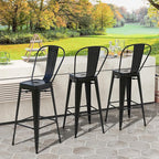 COSTWAY 30'' Metal Bar stools Set of 4, - Image 10