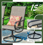 Sophia & William Patio Dining Set 5 Pieces Outdoor Furniture Set - Image 4