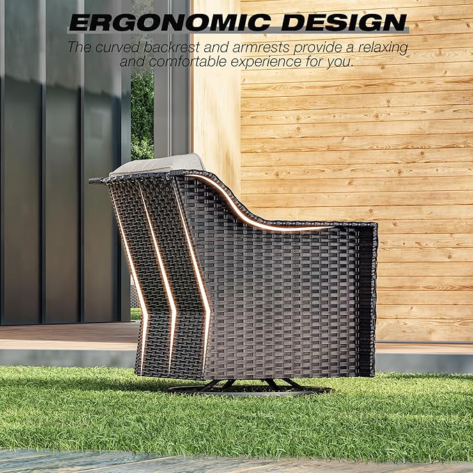 Joyside Wicker Patio Furniture Sets, 9 Pieces Upgraded Large Size Outdoor - Image 7