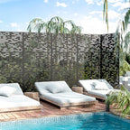 Casaphoria 72" H x 35" W Metal Outdoor Privacy Screen, Freestanding Decorative - Image 2