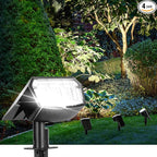 Solar Spot Lights Outdoor Waterproof 4 Pack IP65, 63 LED 3 Lighting Modes by AUDERWIN