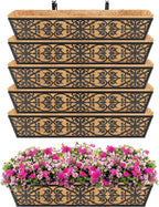 6 Pack 30 Inch Window Boxes Planters Railing Planter Box by KarlliuHOMEGARDEN