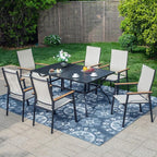 PHI VILLA 7 PCS Patio Dining Set, Aluminum Outdoor Furniture, Patio Table and by PHIVILLAThepioneerofcomfortablehouseholdsupplies